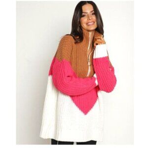 Show Me Your Mumu Weston Half Zip Pullover Ski Lift Sweater size large